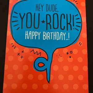 Dude You Totally Rock Joyeux anniversaire Joyeux anniversaire Carte de vœux