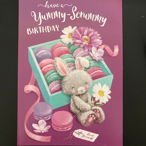 Yummy Scrummy Happy Birthday Happy Birthday Greetings Card