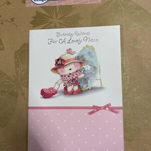 Belle carte de voeux d'anniversaire de nièce