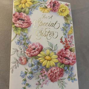 Cartão de felicitações de aniversário para irmã