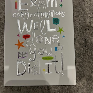 Félicitations, bonne chance pour passer vos examens, carte de voeux