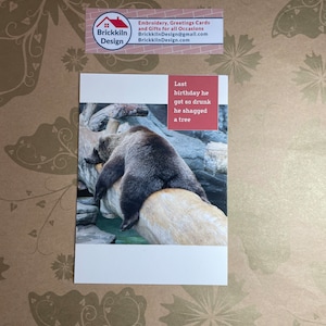 Bär unhöflich lustige Glückwunschkarte zum Geburtstag