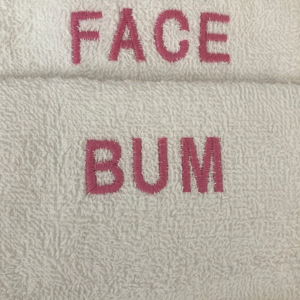 Face Bum Wash Cloth Wash Set available with FREE personalisation