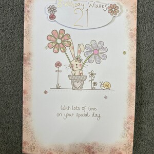21st Birthday Large 3D Greetings Card