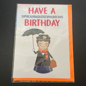 Mary Poppins verjaardag groeten Card