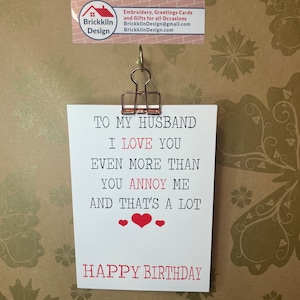Biglietto di auguri di buon compleanno marito ti amo