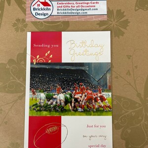 Carte de voeux joyeux anniversaire Rugby