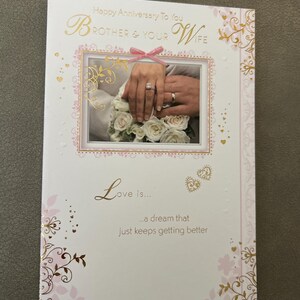 Carte de voeux pour l'anniversaire de mariage d'un beau-frère et d'une belle-soeur