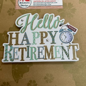 Bonjour carte de voeux de retraite heureuse