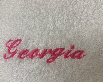 Embroidered Personalised Wash Cloth Flannel