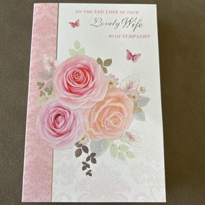 Carte de voeux de sympathie à l'occasion de la perte de votre femme