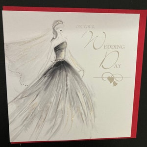En la tarjeta de felicitación del día de su boda