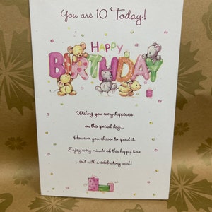 Grußkarte zum 10. Geburtstag