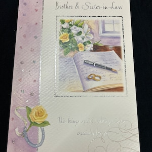 Frère et belle-sœur Carte de vœux du jour du mariage
