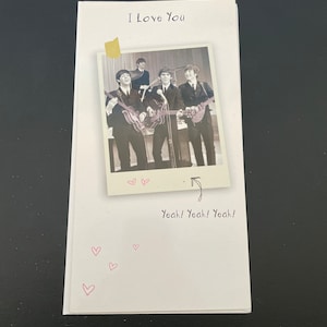 Tarjeta de felicitación "Te amo" de los Beatles