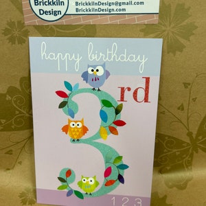 Carte de voeux 3e anniversaire