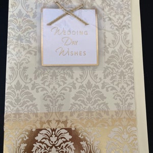 Le jour du mariage souhaite une grande carte de vœux