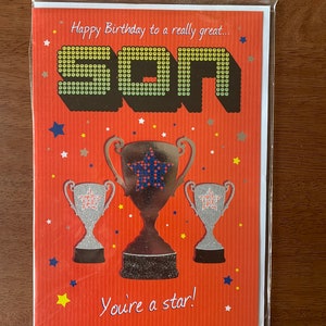 Happy Birthday Son Grußkarte Große Karte