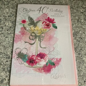 Carte de voeux joyeux 40e anniversaire
