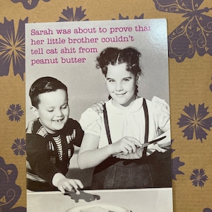 Tarjeta de felicitación divertida de feliz cumpleaños, hermano