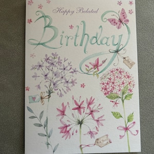 Verspätete Glückwunschkarte zum Geburtstag