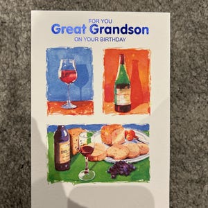 Carte de voeux d'anniversaire d'arrière-petit-fils