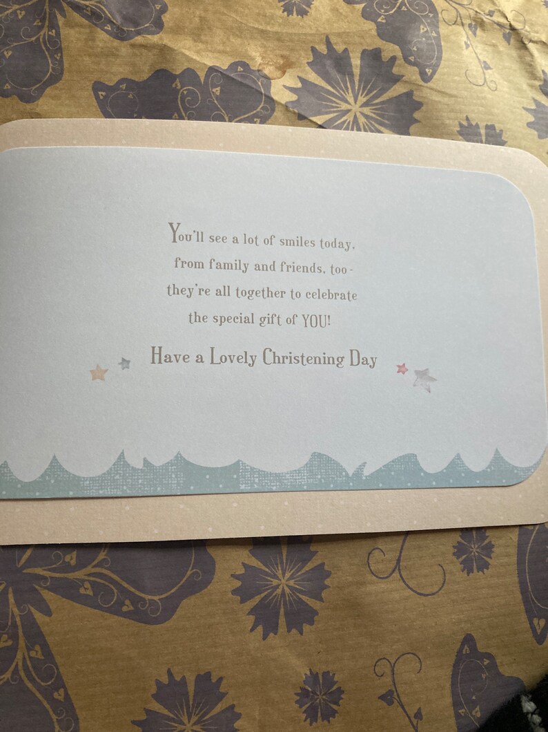 On Your Christening Day Greetings Card Etsy Australia