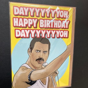 Carte de voeux joyeux anniversaire Freddie Mercury Queen Dayoh