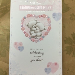 Carte de voeux pour l'anniversaire de mariage d'un beau-frère et d'une belle-soeur