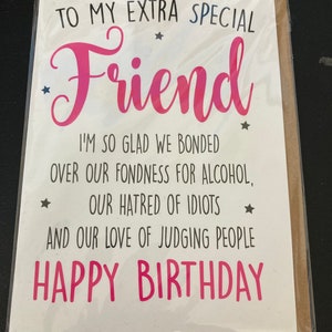 Lustige Extra Special Friend Geburtstag Grußkarte