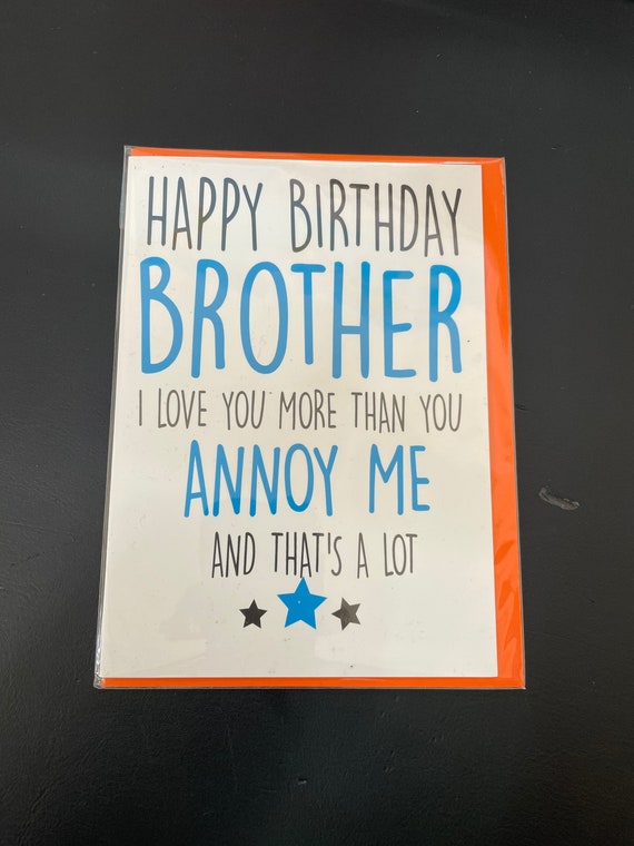BIGLIETTO DI BUON compleanno Brother in Law alla moda You're Broody