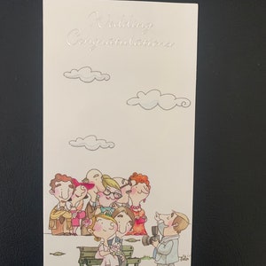 Felicitaciones por su billetera de dinero de boda con sobre