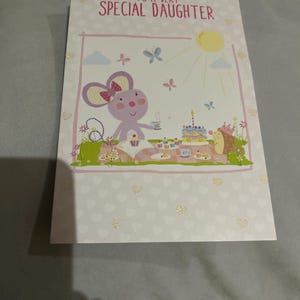 Cartão de felicitações de aniversário para filha