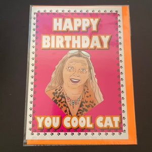 Carte de voeux « Joyeux anniversaire à ton chat cool Tiger King