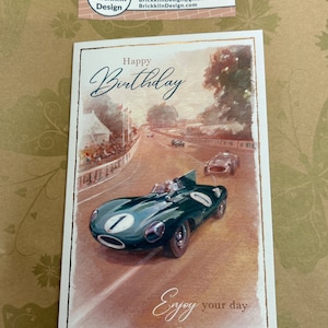 Happy Birthday Auto Grußkarte