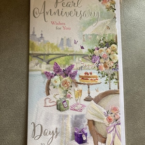 Happy Pearl Wedding 30-jarig jubileumwenskaart