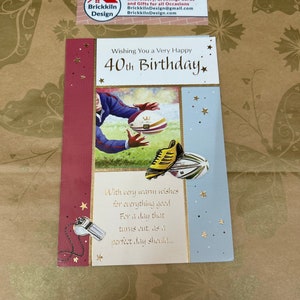 Carte de voeux Joyeux 40e anniversaire Rugby Anniversaire adulte