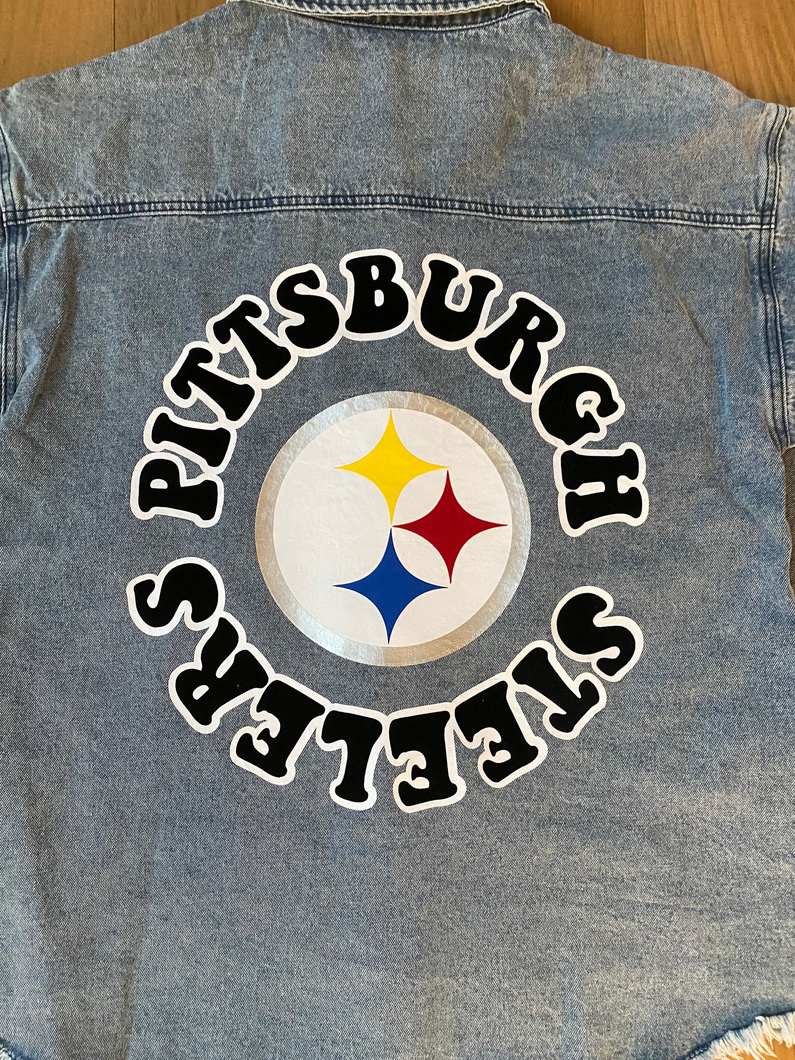 Pittsburgh Football Jean Jacket Etsy
