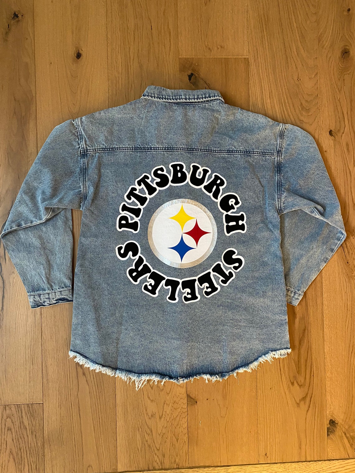 Pittsburgh Football Jean Jacket Etsy