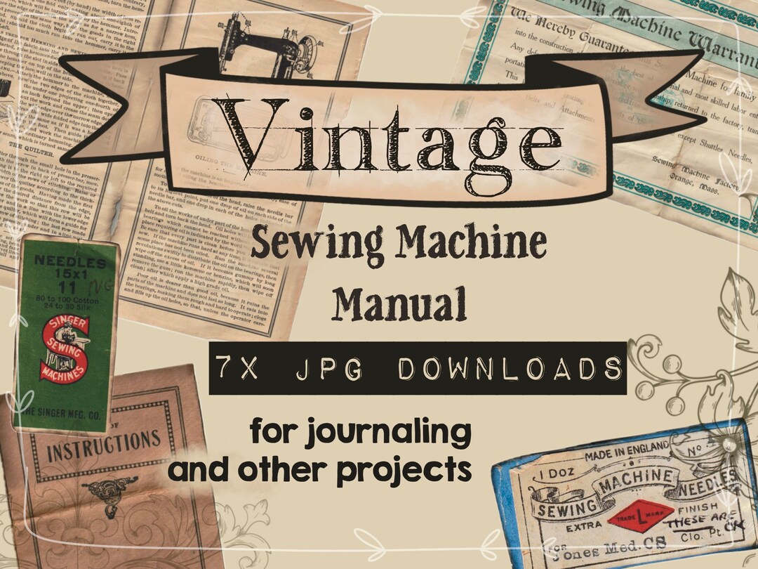 VINTAGE SINGER SEWING MACHINE MANUAL PDF visual data 2