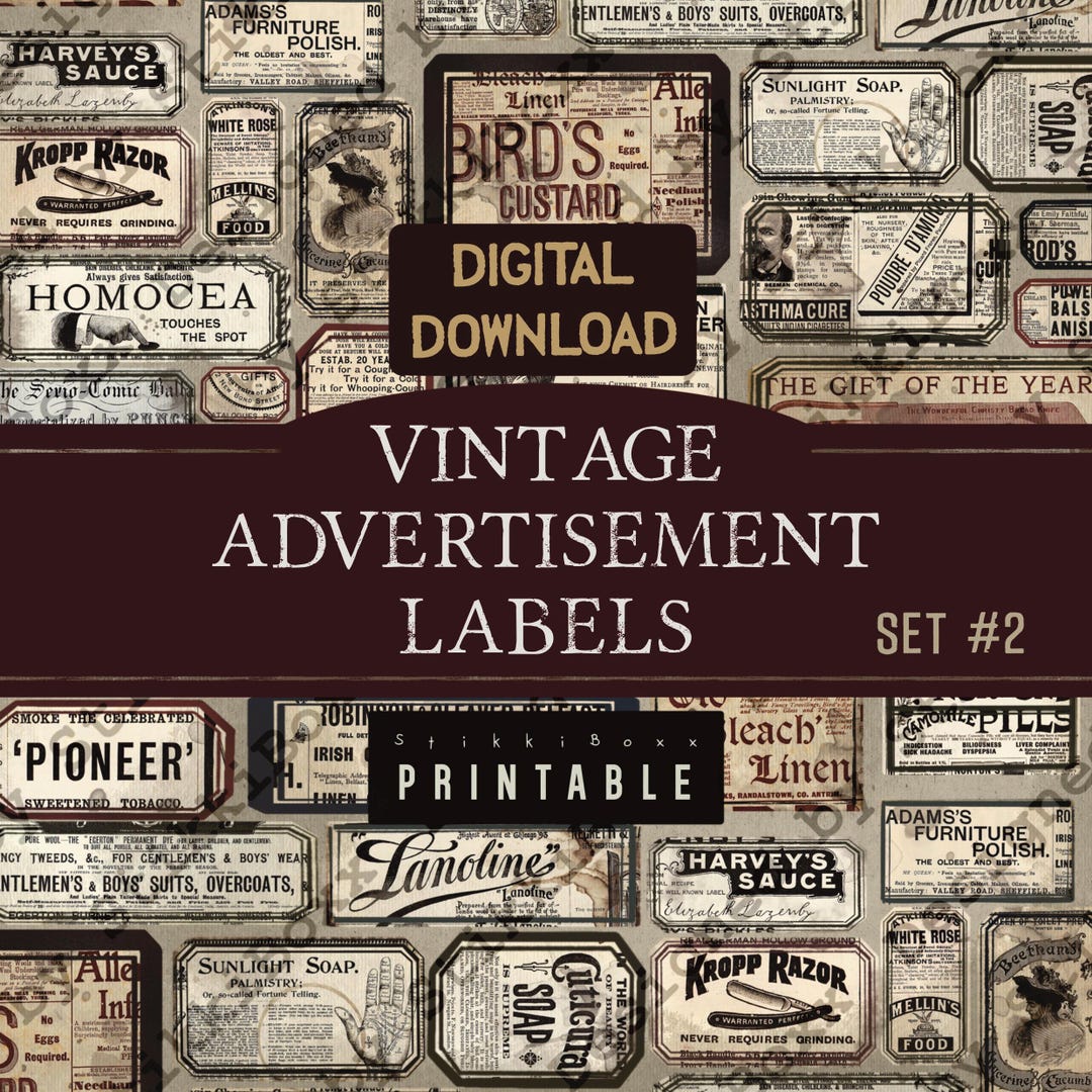 Label Source Advert Vintage Advert Labels, Retro Ephemera, Junk Journal (digital Download ...