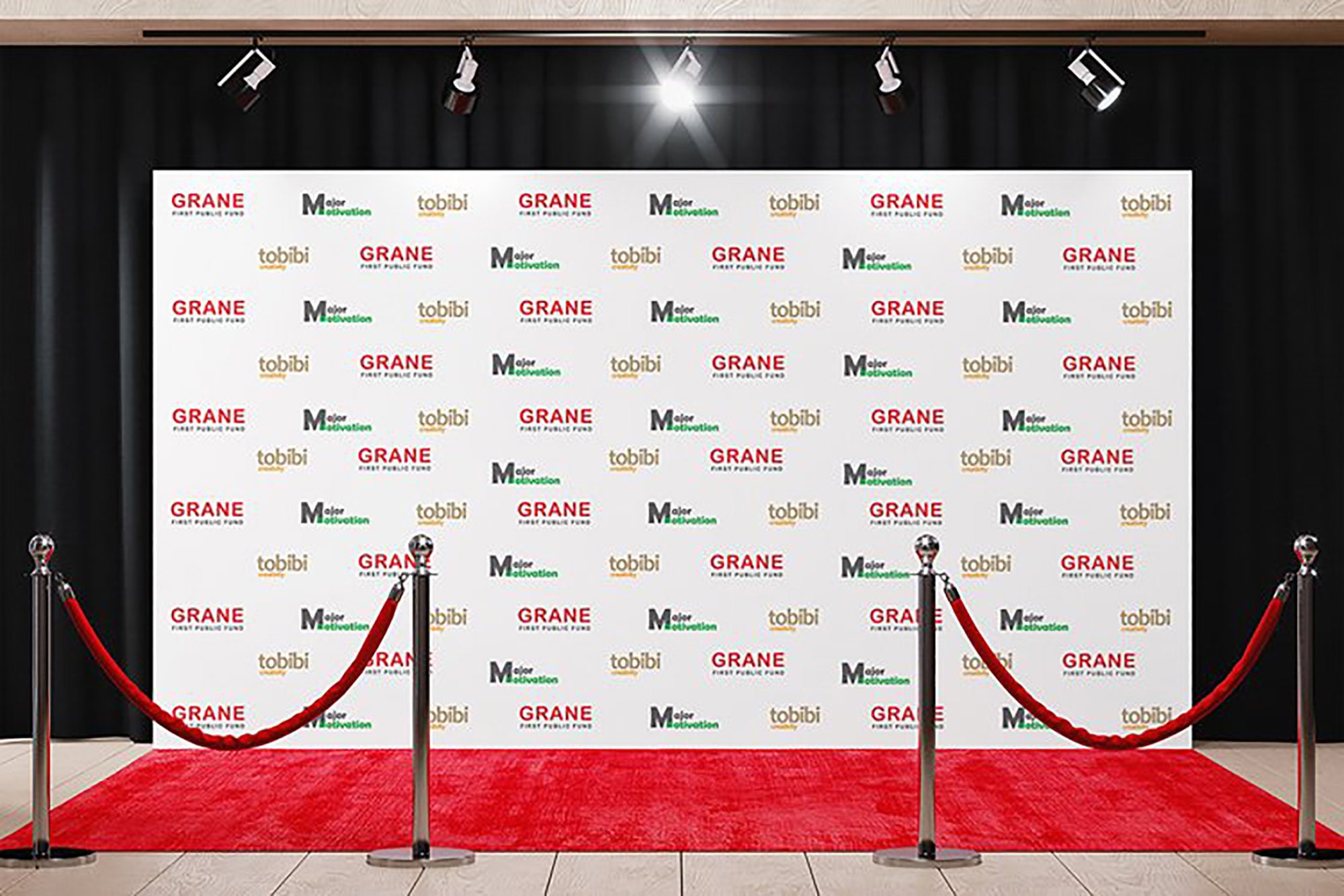 Red Carpet Backdrop Template