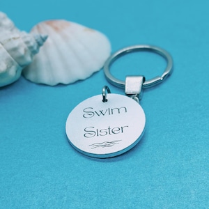 Swim Sister Keyring, Aluminium, Beachy Gift