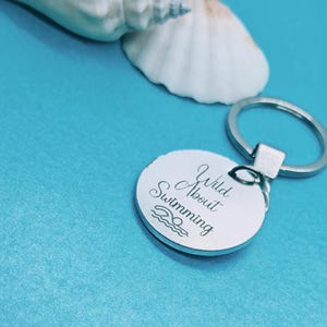 Aluminum Wild Swimming Keyring: Swimmer Gift