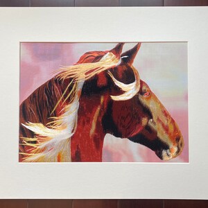 Asain Silk art handmade Embroidery Horse Home Decor15.2X 19.1 inch