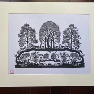 Asian Traditional Art Paper Cutting papercut-paper cut-Hand paper-cut-Chinese characteristics wall art Home Decor19.88X 19.1 inch