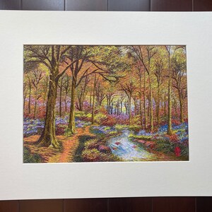 Asain Silk art handmade Embroidery forest streams Home Decor14.6X 18.6inch