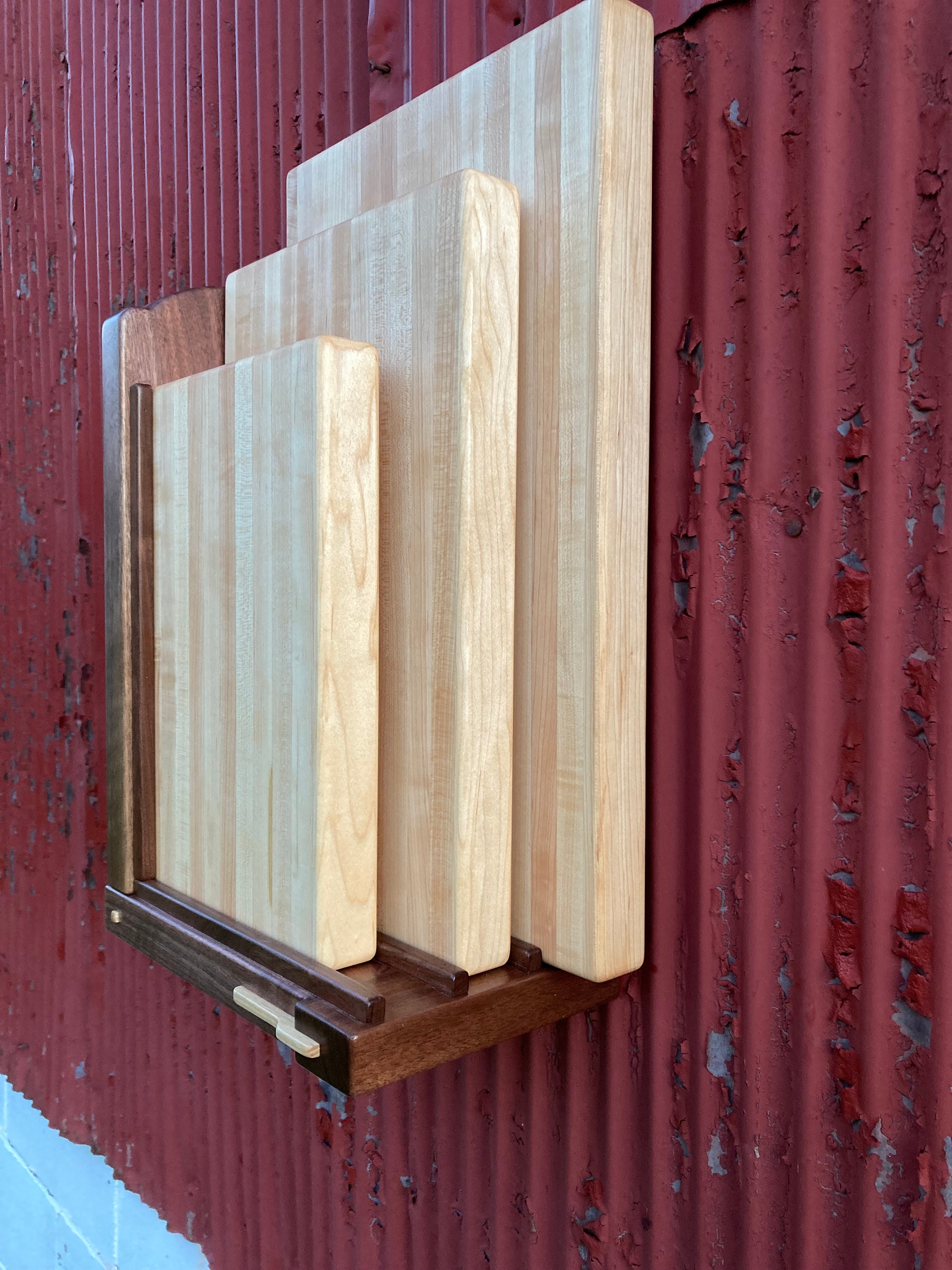 Greene & Greene Wall Mount Cutting Board Holder Etsy