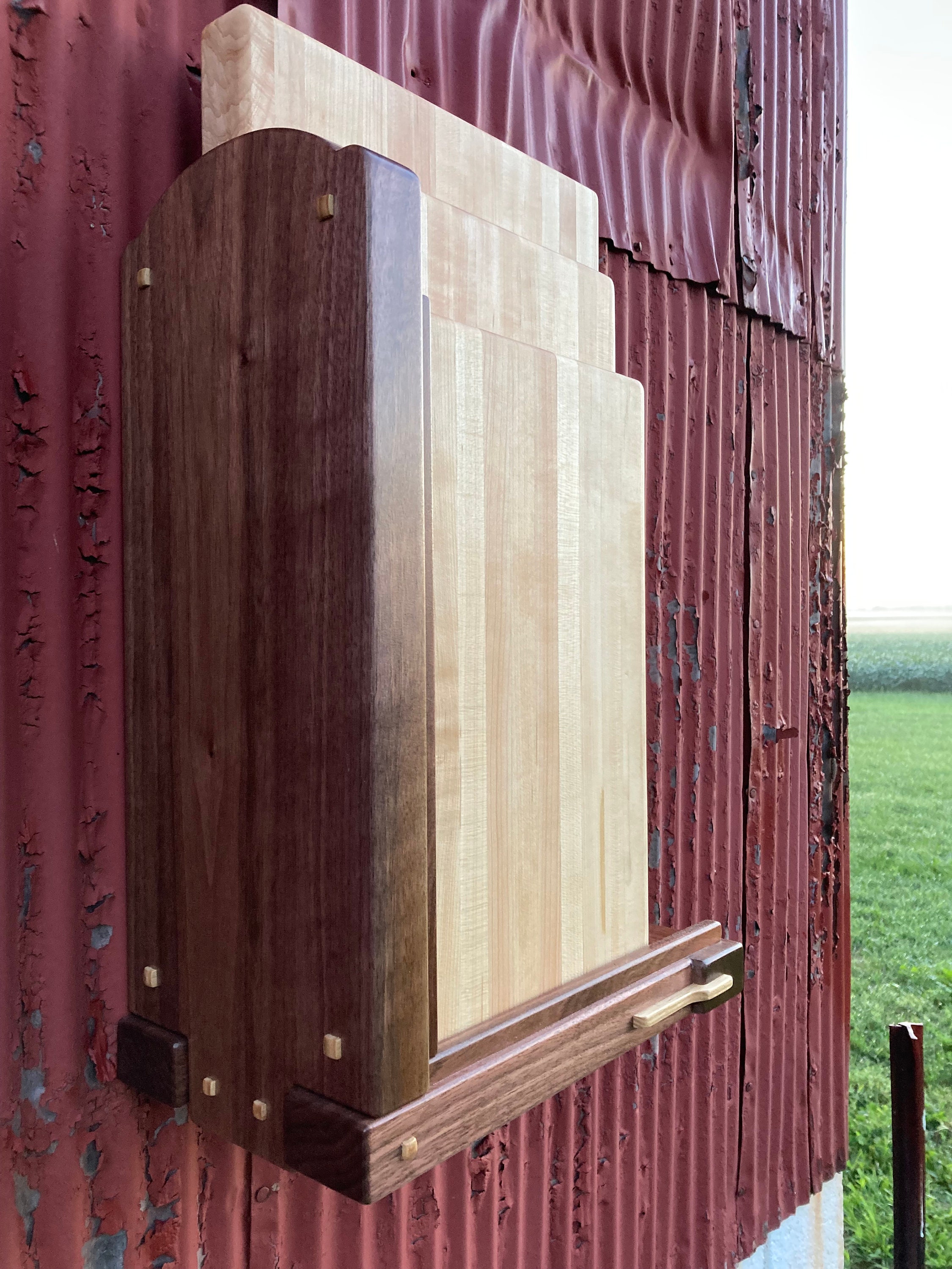 Greene & Greene Wall Mount Cutting Board Holder Etsy