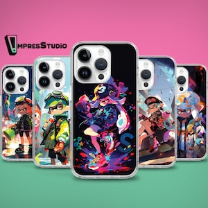 Splatoon Videospiel Handyhülle für iPhone 16e 16 15 14 13 12 für Samsung S25 S24 FE A16 A54 Case for Pixel 8 pro